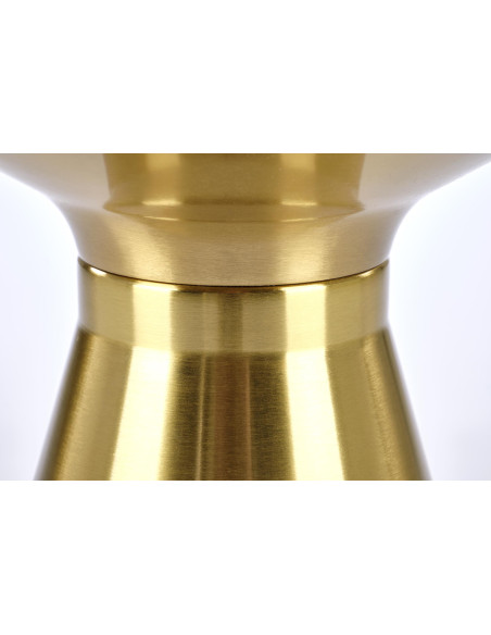 TRIBECA ława czarny marmur / złoty