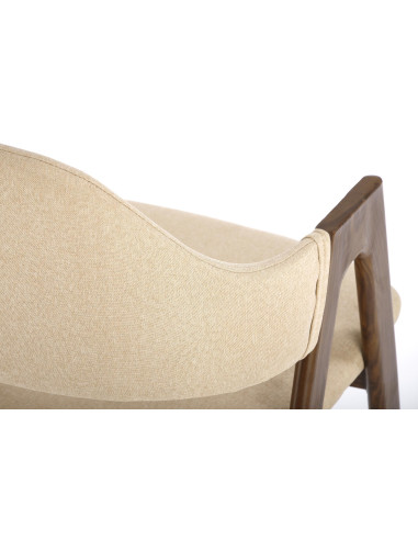 K344 Krzesło Beżowe - Tkanina, Nowoczesny Styl i Malowana Stal w Wnętrzu