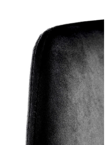 K460 Krzesło Czarne Glamour, Velvet/Stal Chromowana- Subtelna Elegancja