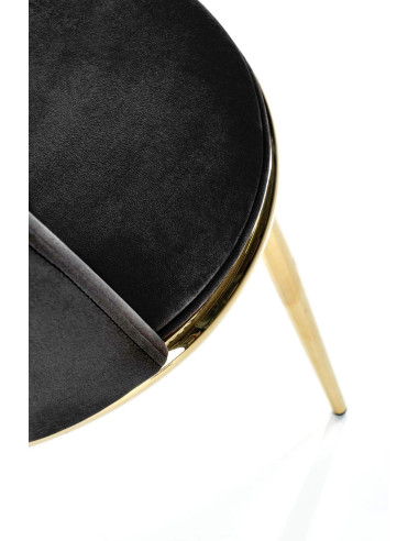 K460 Krzesło Czarne Glamour, Velvet/Stal Chromowana- Subtelna Elegancja