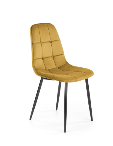 K417 krzesło musztardowy velvet (1p 4szt)