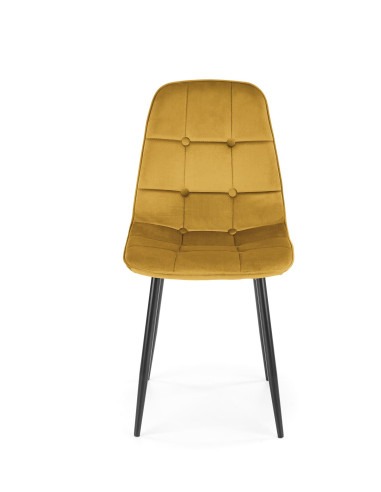 K417 krzesło musztardowy velvet (1p 4szt)