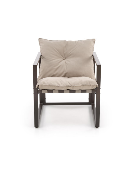 SHARK Zestaw Ogrodowy, Sofa + 2 Fotele + Ława Szklana - Nowoczesność i Styl