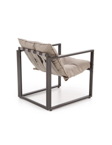 SHARK Zestaw Ogrodowy, Sofa + 2 Fotele + Ława Szklana - Nowoczesność i Styl