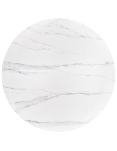 BRUNO Stół Okrągły fi120/76 cm Biały Marmur/Orzechowy - Klasyka i Elegancja