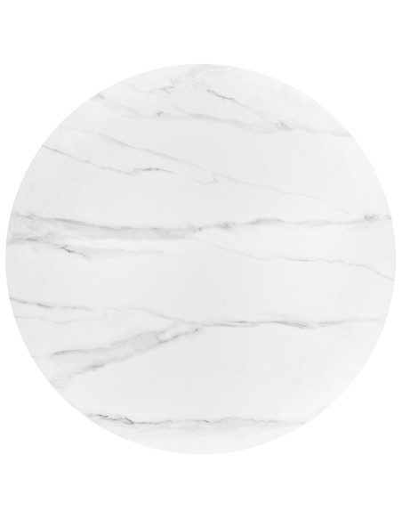 BRUNO Stół Okrągły fi120/76 cm Biały Marmur/Orzechowy - Klasyka i Elegancja