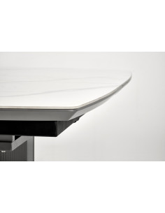 DANCAN Stół Rozkładany 160-220cm Ceramika Biały Marmur/Popielaty - Elegancja 2