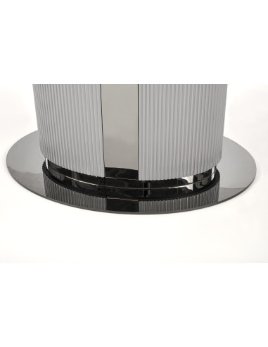 DANCAN Stół Rozkładany 160-220cm Ceramika Biały Marmur/Popielaty - Elegancja