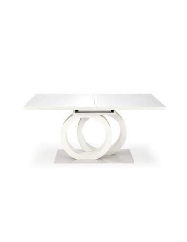 GALARDO Stół Rozkładany 160-200cm Biały/Złoty - Luksus i Geometryczne Nogi