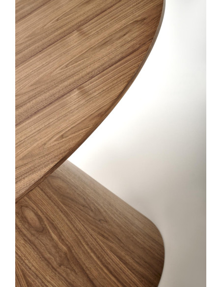 HENDERSON Stół Okrągły Fi136cm Orzechowy ze Stożkową Podstawą - Gustowny