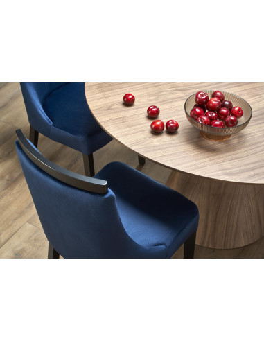 HENDERSON Stół Okrągły Fi136cm Orzechowy ze Stożkową Podstawą - Gustowny