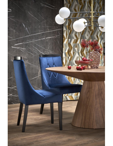 HENDERSON Stół Okrągły Fi136cm Orzechowy ze Stożkową Podstawą - Gustowny