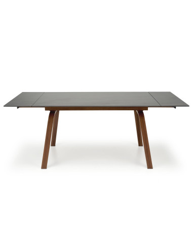 LOZANO Stół Rozkładany 140-200cm Spiek Czarny Marmur/Orzechowy - Elegancki