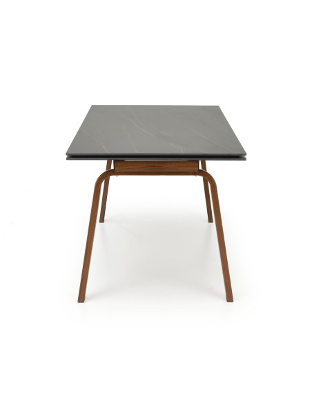 LOZANO Stół Rozkładany 140-200cm Spiek Czarny Marmur/Orzechowy - Elegancki