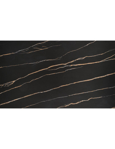 LOZANO Stół Rozkładany 140-200cm Spiek Czarny Marmur/Orzechowy - Elegancki