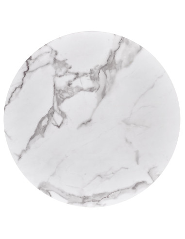 MORATA Stół Okrągły Glamour Fi79cm Biały/Czarny/Złoty - Elegancja i Luksus