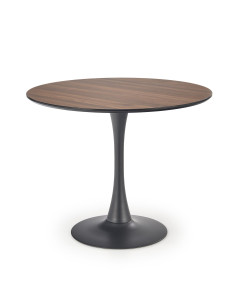 OLMO Stół Okrągły Fi90cm Orzech/Czarny - Stylowy i Funkcjonalny