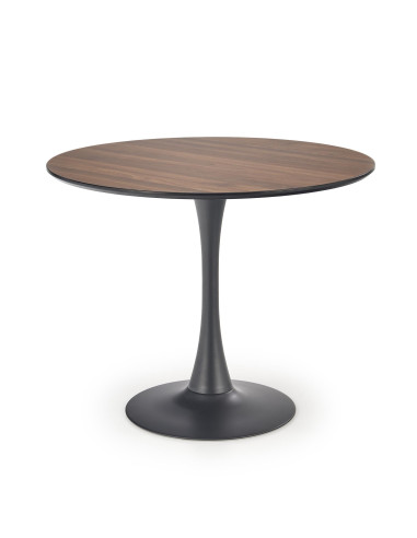 OLMO Stół Okrągły Fi90cm Orzech/Czarny - Stylowy i Funkcjonalny