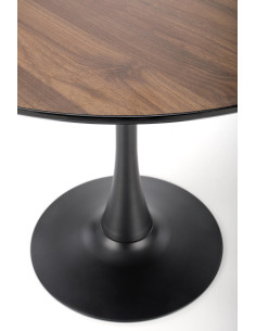 OLMO Stół Okrągły Fi90cm Orzech/Czarny - Stylowy i Funkcjonalny 2