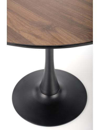 OLMO Stół Okrągły Fi90cm Orzech/Czarny - Stylowy i Funkcjonalny