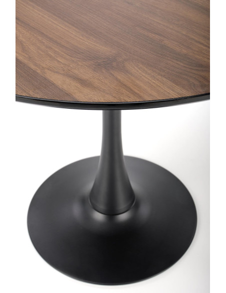 OLMO Stół Okrągły Fi90cm Orzech/Czarny - Stylowy i Funkcjonalny