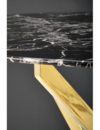 RAYMOND 2 stół, blat - czarny marmur, nogi - złoty (2p 1szt)
