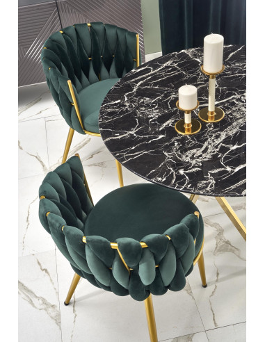 RAYMOND 2 stół, blat - czarny marmur, nogi - złoty (2p 1szt)