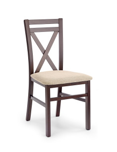 DARIUSZ Krzesło Ciemny Orzech/LARS 07, Drewno Bukowe - Tradycyjna Elegancja