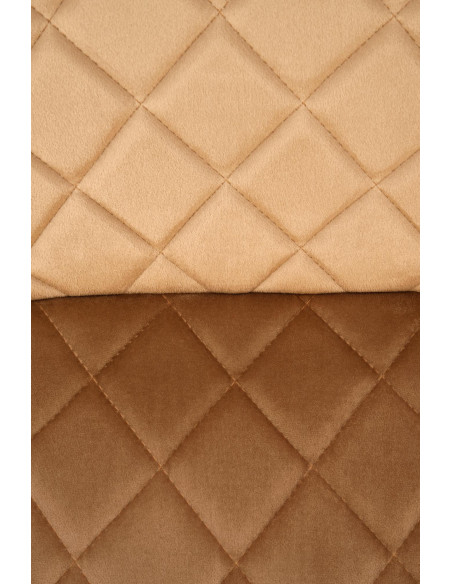 FELIKS Krzesło Beżowe z Oparciem w Romby Velvet - Subtelna Elegancja