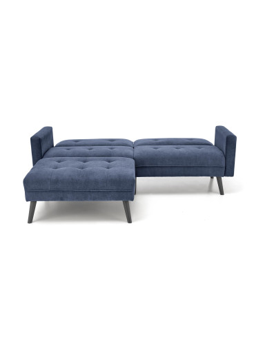 CORNELIUS sofa rozkładana z funkcją narożnika niebieska