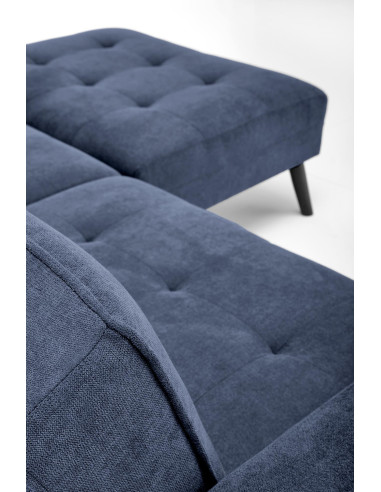 CORNELIUS sofa rozkładana z funkcją narożnika niebieska