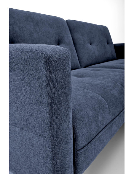 CORNELIUS sofa rozkładana z funkcją narożnika niebieska