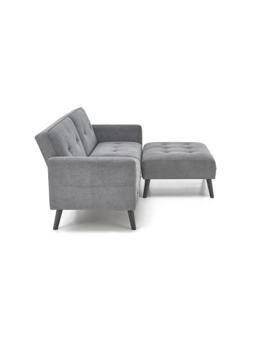 CORNELIUS sofa rozkładana z funkcją narożnika popiel