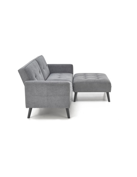 CORNELIUS sofa rozkładana z funkcją narożnika popiel
