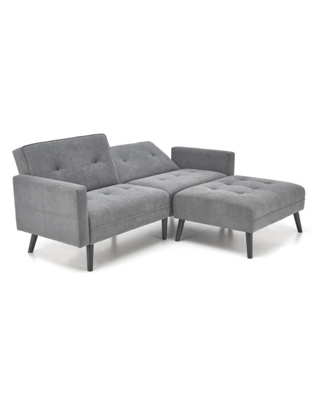 CORNELIUS sofa rozkładana z funkcją narożnika popiel