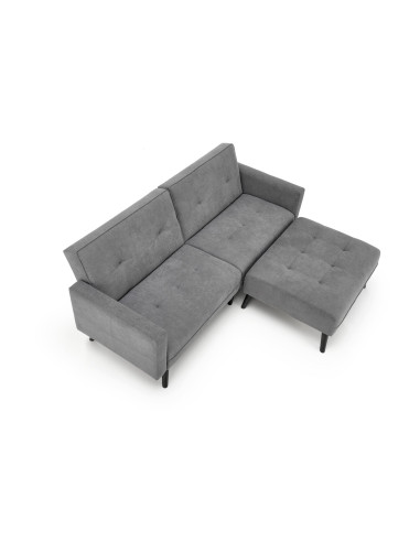 CORNELIUS sofa rozkładana z funkcją narożnika popiel