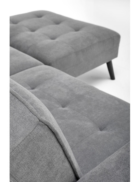 CORNELIUS sofa rozkładana z funkcją narożnika popiel