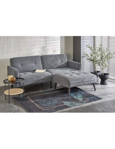 CORNELIUS sofa rozkładana z funkcją narożnika popiel