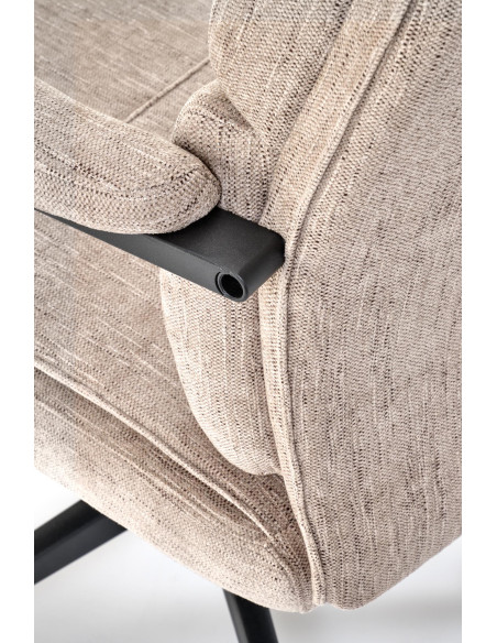 ADRIANO Fotel Obrotowy Beżowy | Ergonomiczny Design, TILT, Tkanina ODIN
