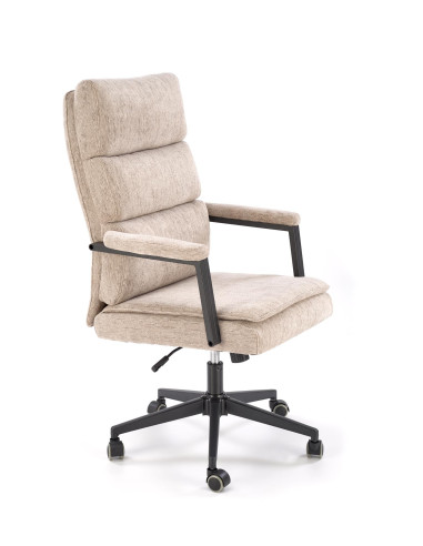 ADRIANO Fotel Obrotowy Beżowy | Ergonomiczny Design, TILT, Tkanina ODIN