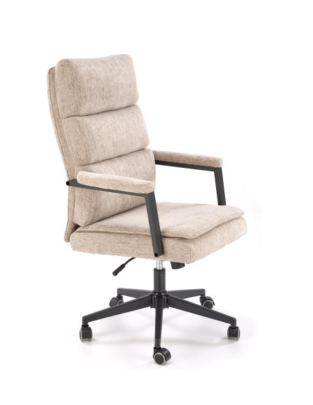 ADRIANO Fotel Obrotowy Beżowy | Ergonomiczny Design, TILT, Tkanina ODIN