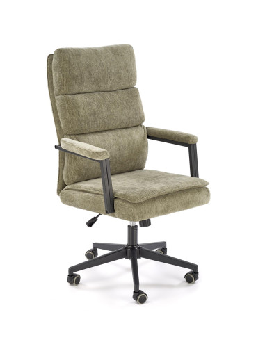 ADRIANO Fotel Obrotowy Oliwkowy | Komfortowy Design, TILT, Tkanina ODIN