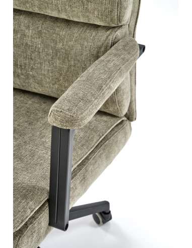 ADRIANO Fotel Obrotowy Oliwkowy | Komfortowy Design, TILT, Tkanina ODIN