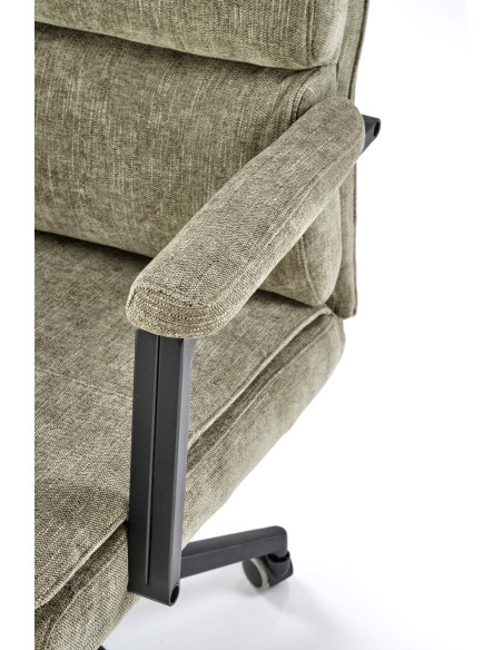 ADRIANO Fotel Obrotowy Oliwkowy | Komfortowy Design, TILT, Tkanina ODIN