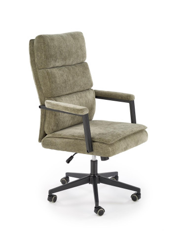 ADRIANO Fotel Obrotowy Oliwkowy | Komfortowy Design, TILT, Tkanina ODIN