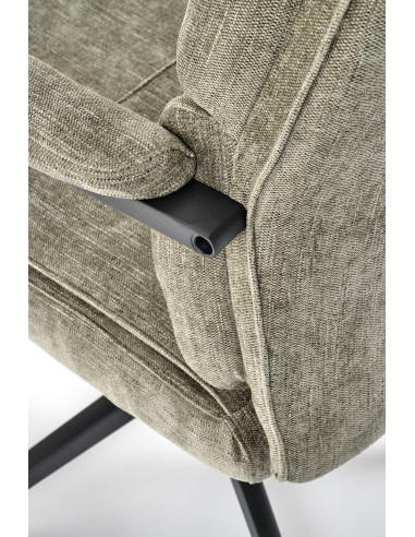ADRIANO Fotel Obrotowy Oliwkowy | Komfortowy Design, TILT, Tkanina ODIN