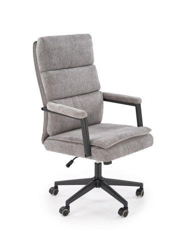 ADRIANO Fotel Obrotowy Popielaty | TILT, Tkanina ODIN, Elegancka Forma