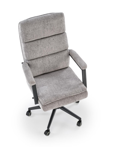 ADRIANO Fotel Obrotowy Popielaty | TILT, Tkanina ODIN, Elegancka Forma