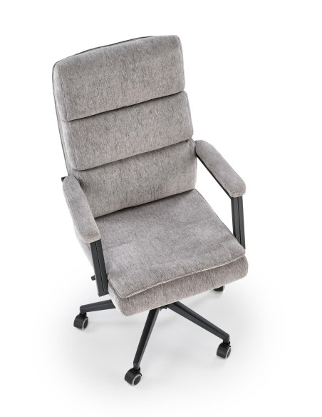 ADRIANO Fotel Obrotowy Popielaty | TILT, Tkanina ODIN, Elegancka Forma