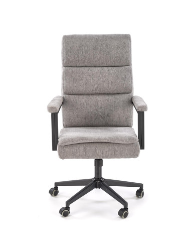 ADRIANO Fotel Obrotowy Popielaty | TILT, Tkanina ODIN, Elegancka Forma